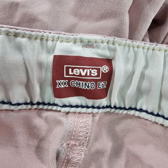 Levis MENS SZ L XX Chino EZ Shorts Pink Stretch Drawstring Casual Preppy Chino - Picture 8 of 12